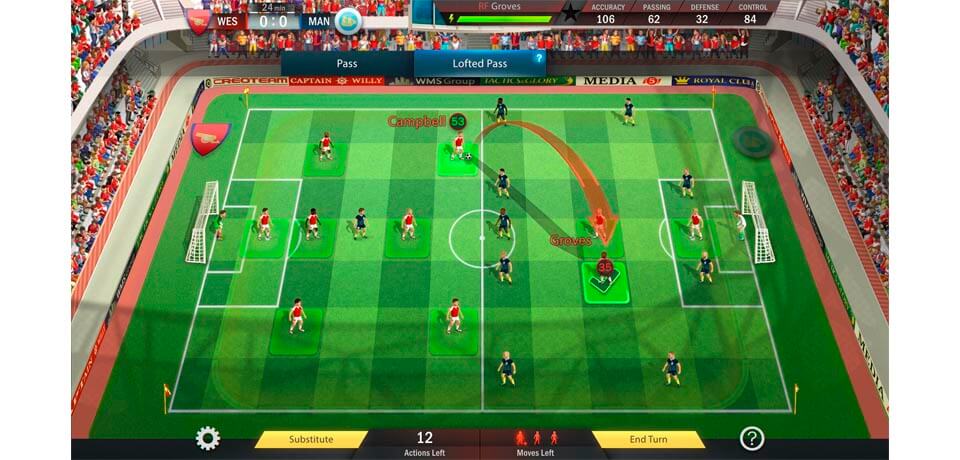 Football Tactics and Glory Captura de pantalla del juego
