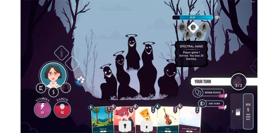 Neurodeck Psychological Deckbuilder Captura de pantalla del juego